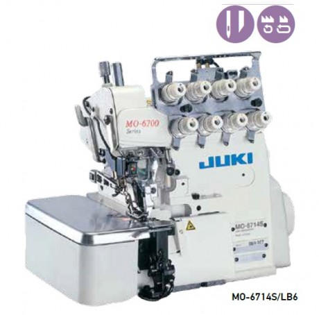 Оверлок JUKI MO-6714S/LB6 с полуавтоматическим устройством обратной фиксации