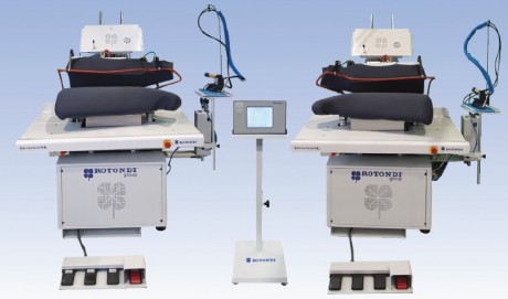 Rotondi FRV O301  Пресс для обработки левой и правой полочки пиджака, с вертикальным ходом подушки. 